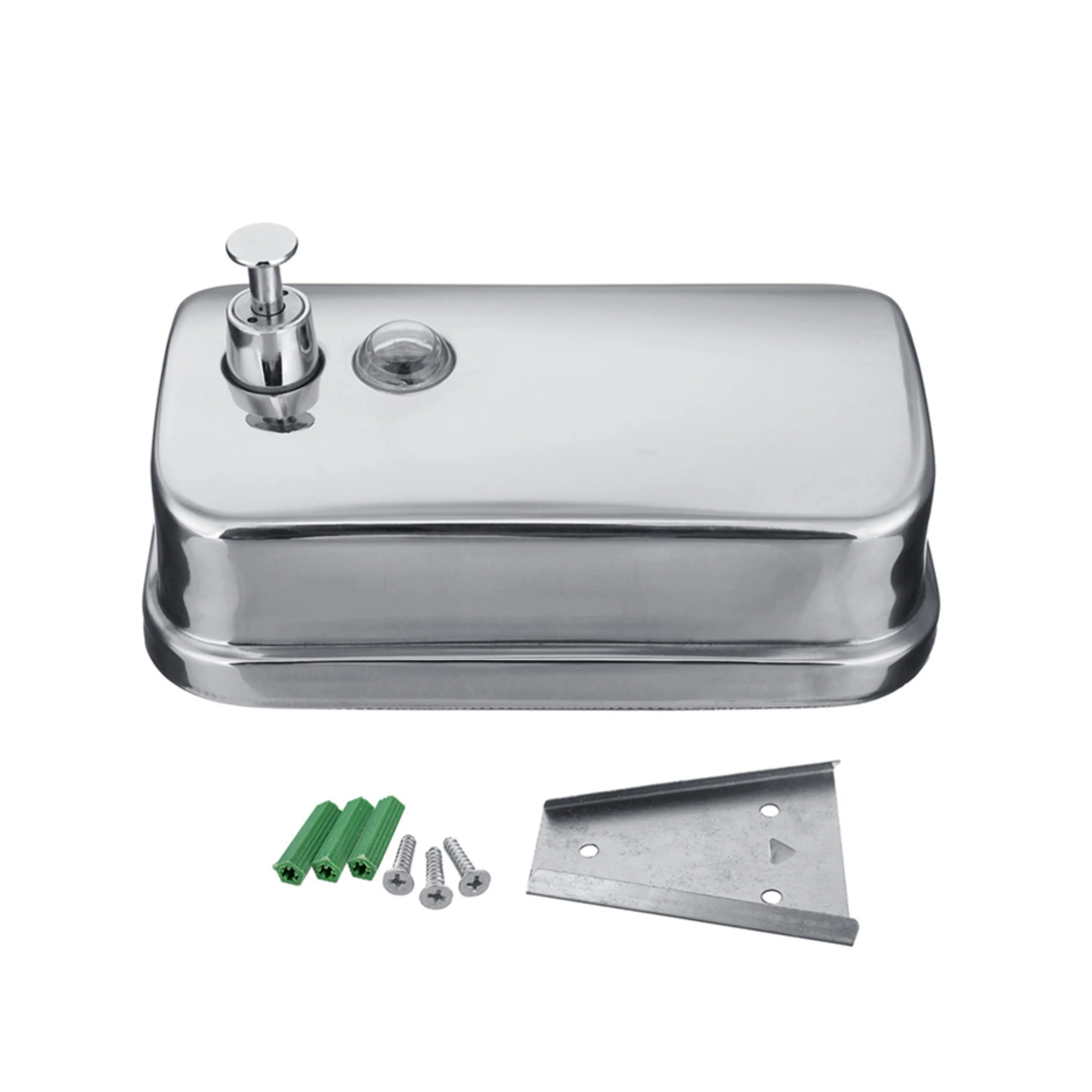 500ml 800ml 1000ml  304 Stainless Steel Wall Mounted Hand Press Soap Dispenser