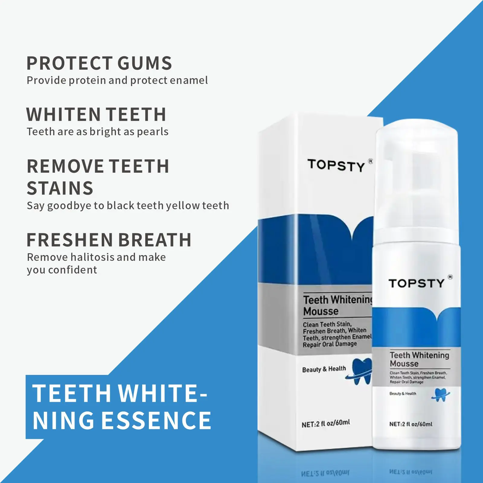Teeth Whitening, Tooth Stain Removal, Color Corrector Serum, Teeth Whitening Booster, Whitening Tooth Foam