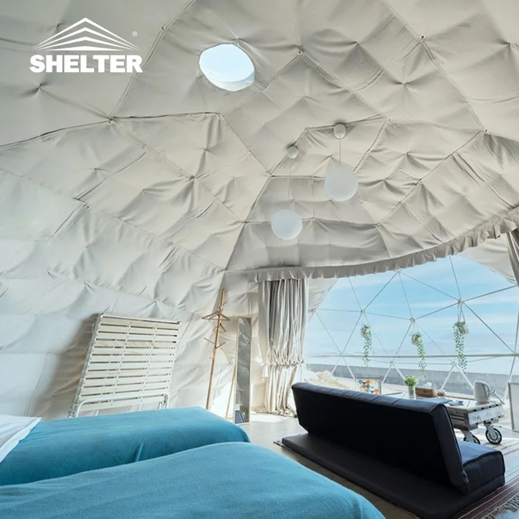 Trade Show Tent 6m diameter igloo geodesic dome prefab outdoor pvc camping tent hotel luxury dome house glamping round dome tent