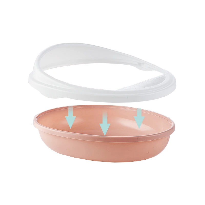 
Chinese hot sales Semi closed cat litter box Easy to clean Convenient for cats 