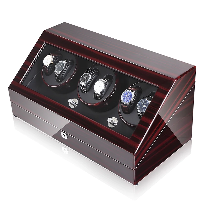 Automatic Watch Winder Box With Quiet Motor and Low Power Consumption Operation 6+10