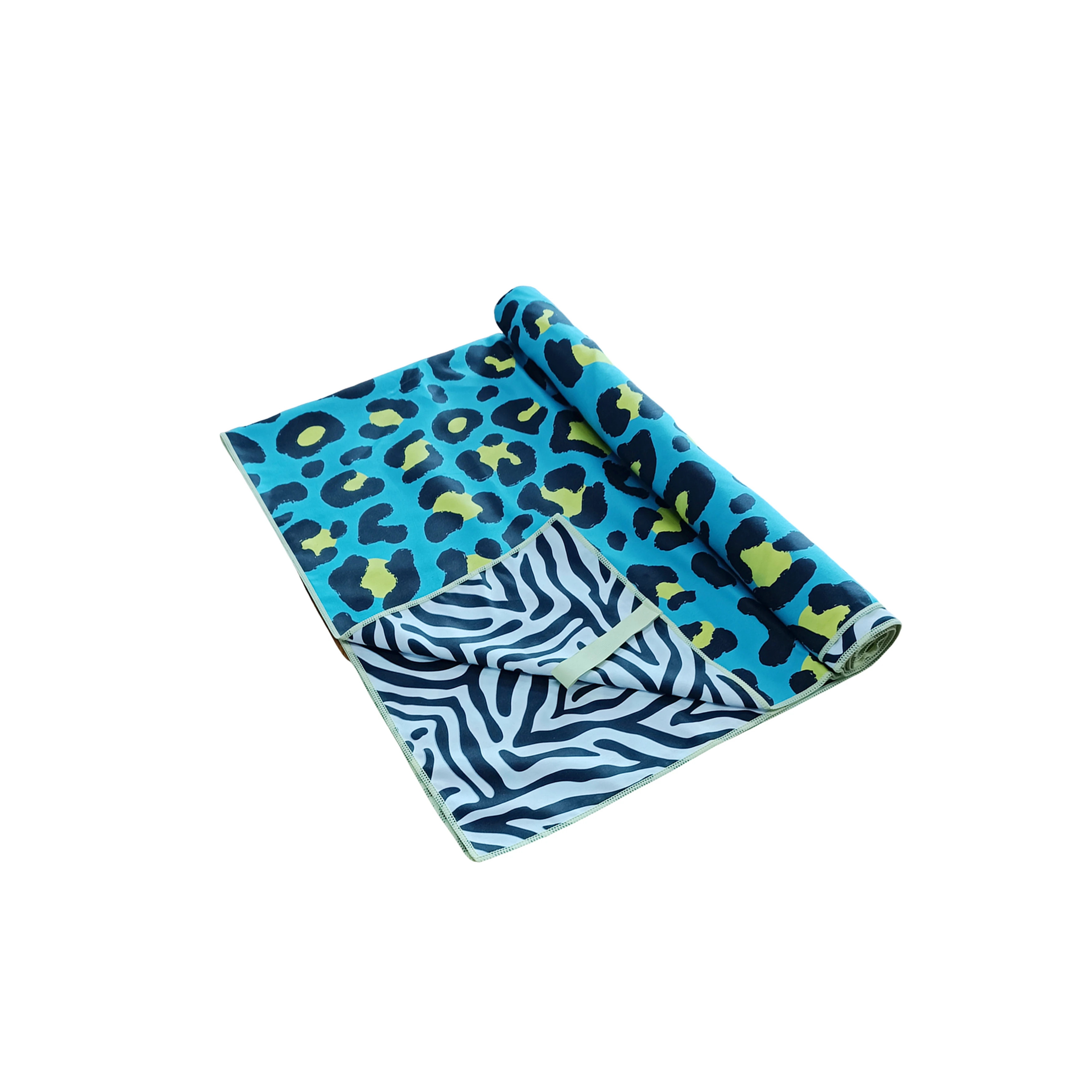Eco friendly NO MOQ free sample custom size with microfiber bag sublimation for summer swim beach microfiber towel