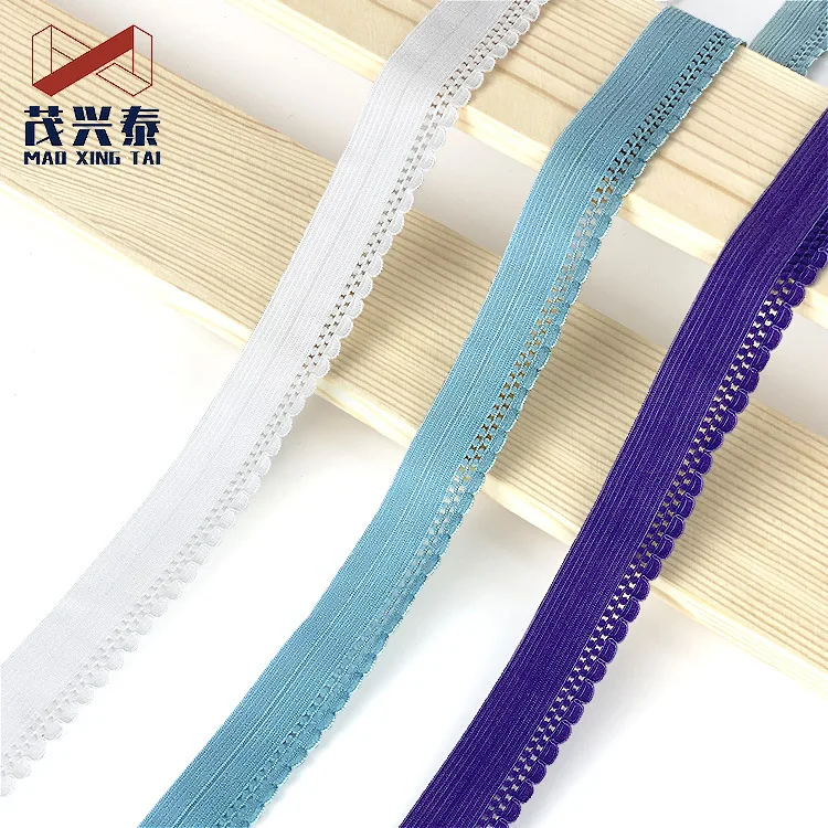 LS318 2cm Semi-circle hollow half-folded flower bud belt nylon edging band bra underwear edge elastic band