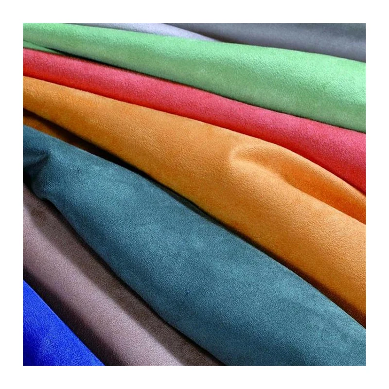 Wholesale Custom Solid Color Suede Fabric Polyester Woven Suede Fabric For Sofa Bag Shoes Coat Seat Pillow Cover