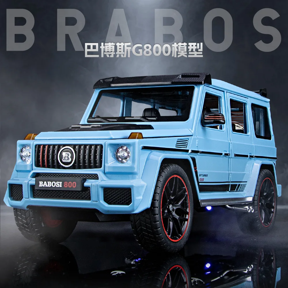 Foreign trade NEW Simulation die cast car model 1:18 Big G Car Model Simulation Light Spray Toy Lighting and music
