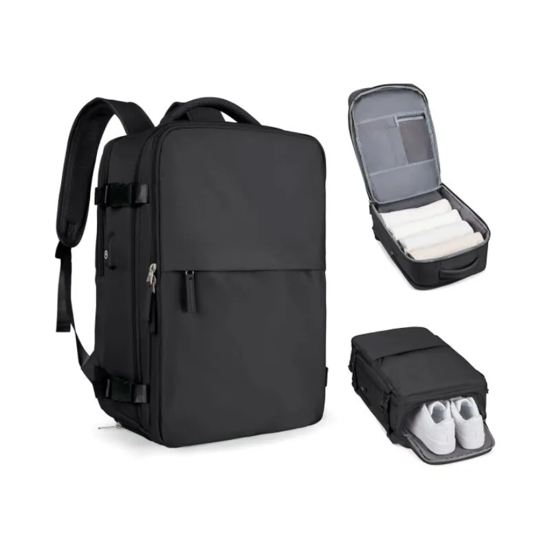 Laptop Travel Backpack shoe compartment For Women Men Airline Approved Carry On Bags For Airplanes Underseat  backpack  Navy Blu