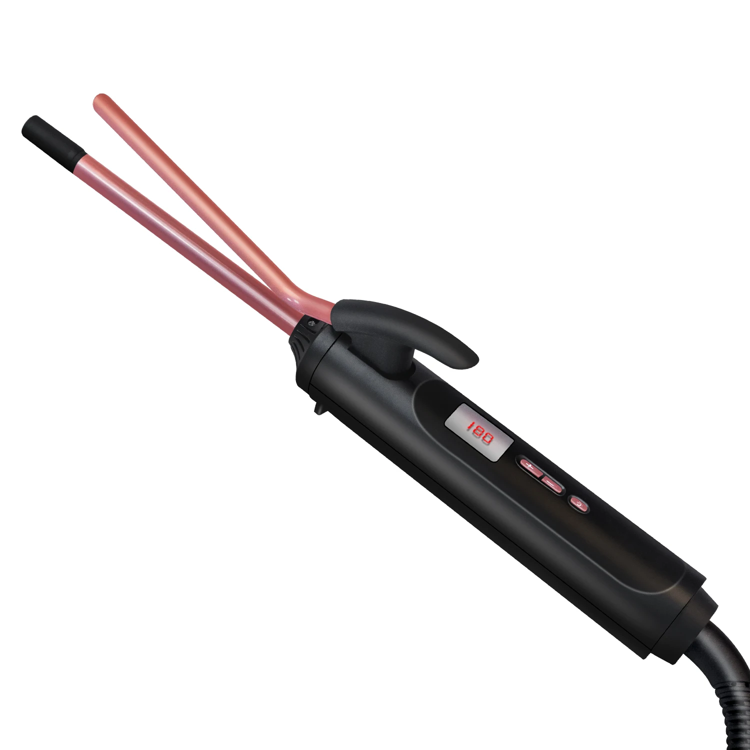 Professional LCD Temperature Magic Hair Straight and Crimping Iron Rotating Waver Curler For Long