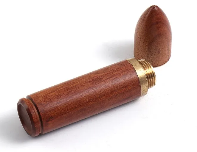 Деревянный держатель для зубочисток в форме пули с логотипом на заказ оптом