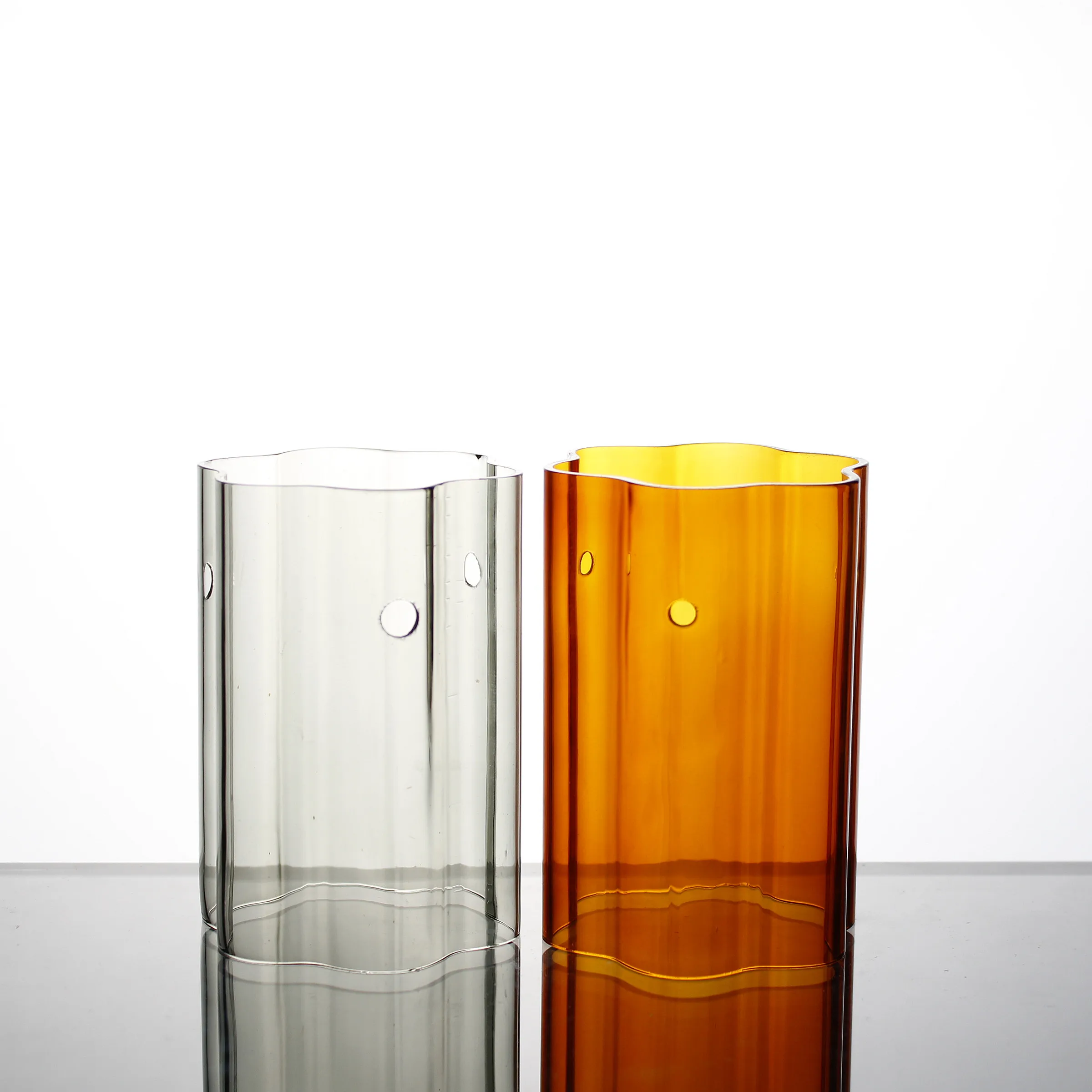 Clear Quartz Heat Resistance Borosilicate Cylinder Amber, Yellow Clear Tube 50mm, 60mm, 100mm 300mm Glass Tube