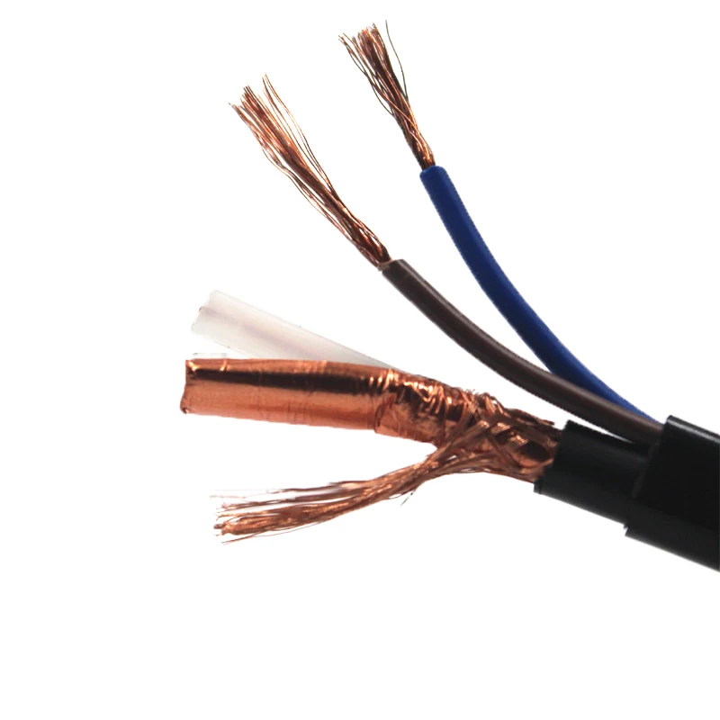 RG6 Coaxial Cable with Power Cable 2 cores 0.75mm2 75ohm for HD TV CCTV