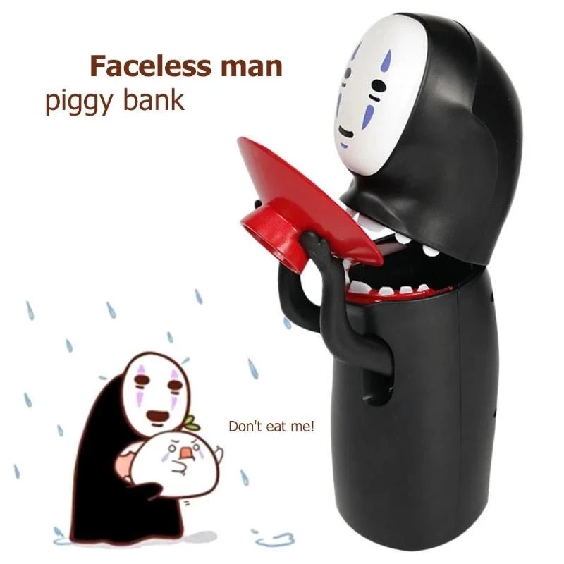 Spirited Away Kaonashi No-face Piggy Bank Toy Automatic Eaten Coin Bank Miyazaki Hayao Chihiro Design Christmas Present