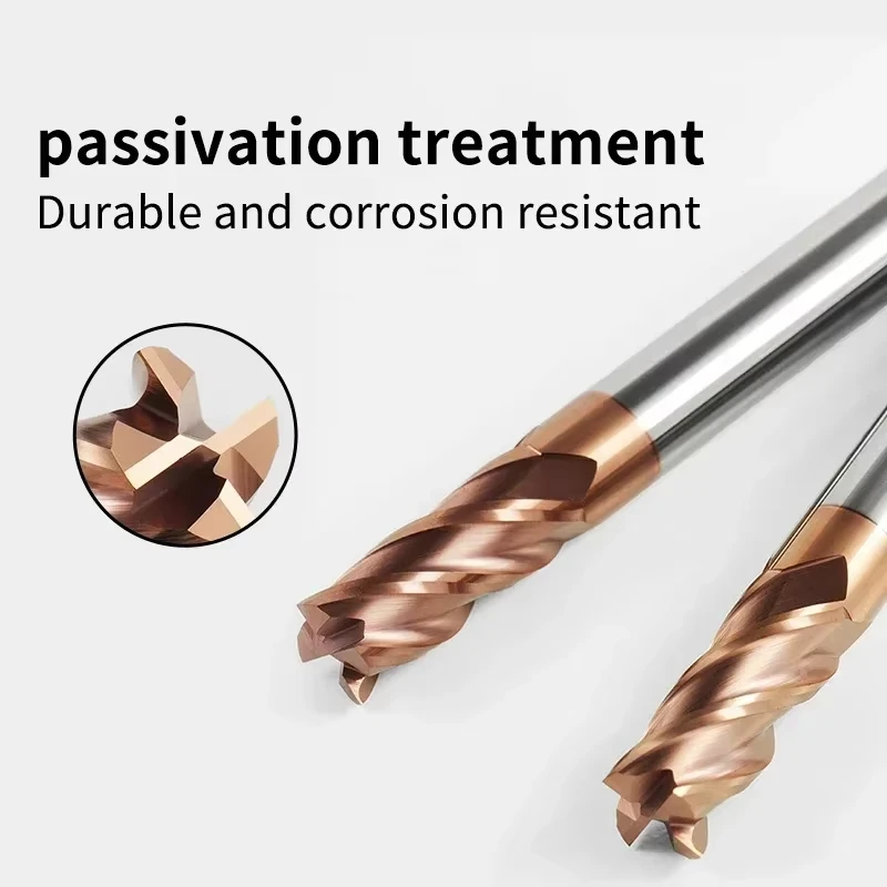 HRC55 Carbide End Mill 4Flutes Milling Cutter Alloy Coating Tungsten Steel Cutting Tool 1 2 4 5 6 8 10 12mm CNC machine Endmills
