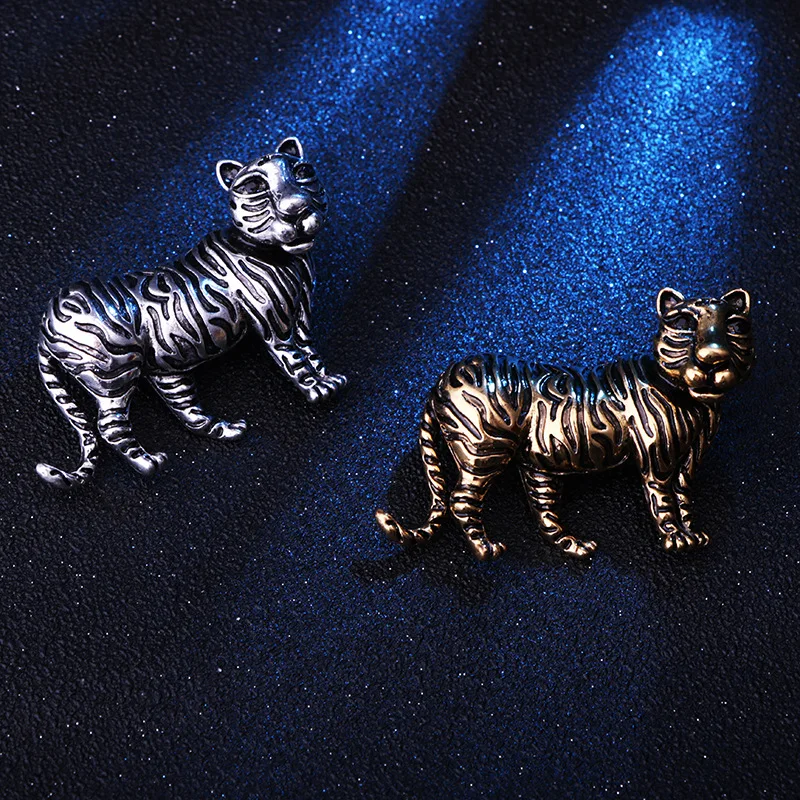 Vintage crystal rhinestone snake scorpion deer horse tiger lion head brooch pins for women