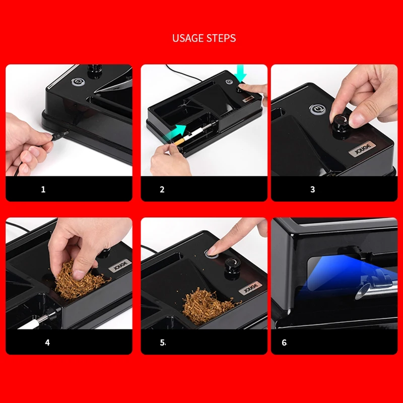 6.5 and 8mm Smart Tobacco Electronic Rolling Machine Cigarette Making Machine