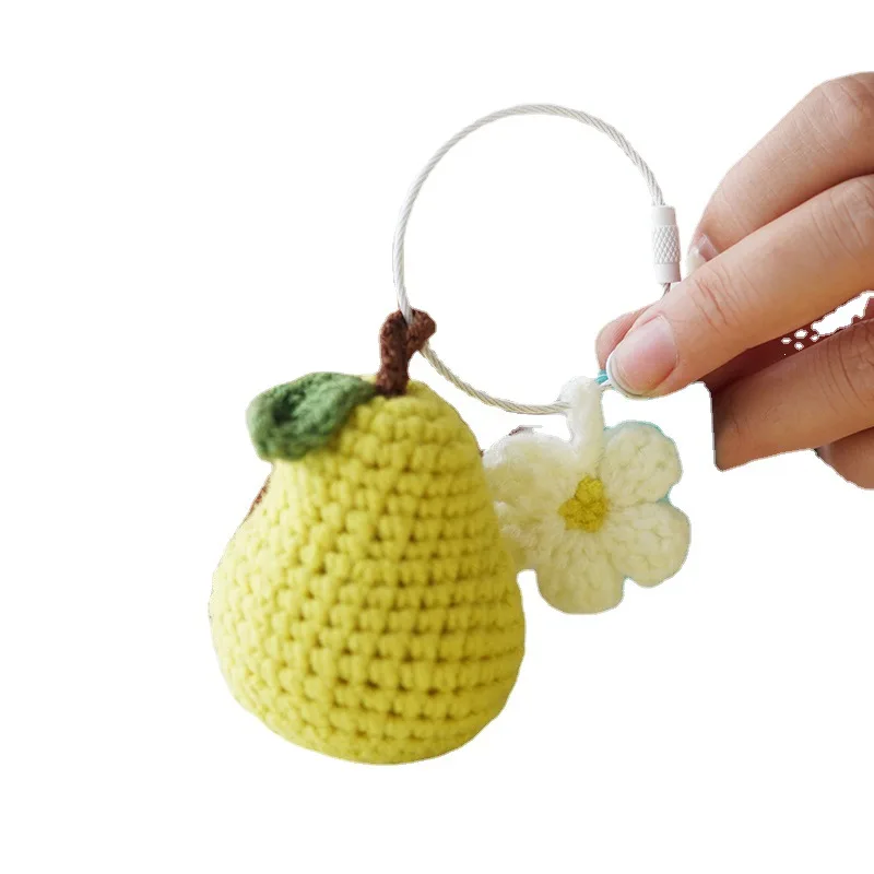 Chinese pears Good luck beginner crochet kit for adults diy key chain handmade crochet animals for sale