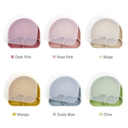 Factory Wholesale BPA Free Eating Tableware Plate Dish Toddler Kids Bib Silicone Feeding Set Baby Bowl With Suction