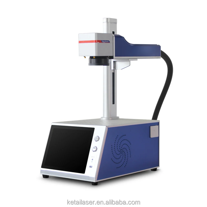 20w 30w Integrated Computer Mini Portable Laser Printer Max Raycus Fiber Laser Engraving Machine For Metal Jewelry Ring Bracelet