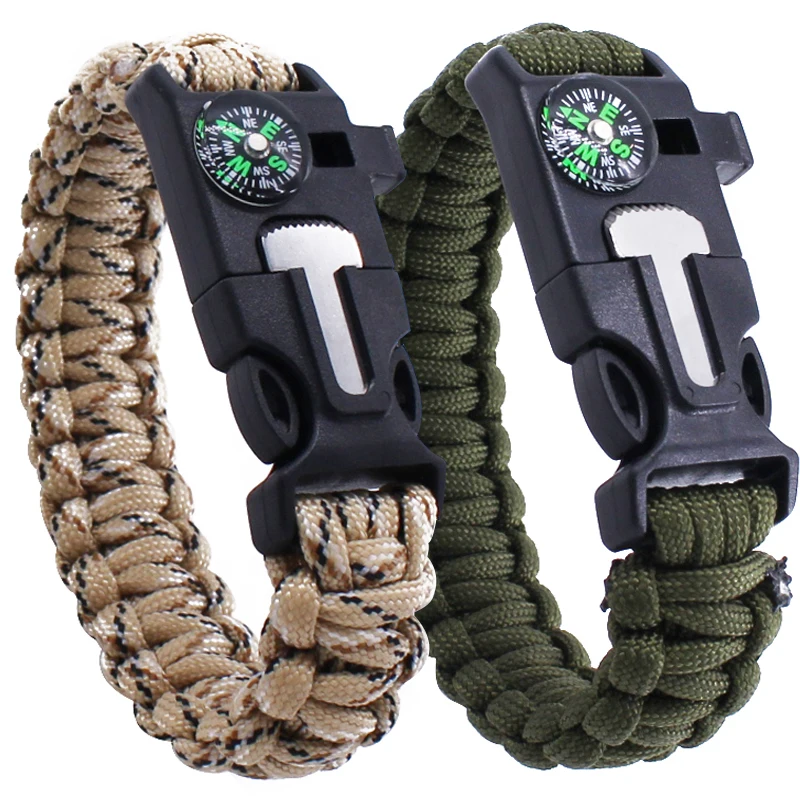 
Wholesale Free Sample Survival 550 LBS Tactical Paracord Bracelet for Outdoor Camping 