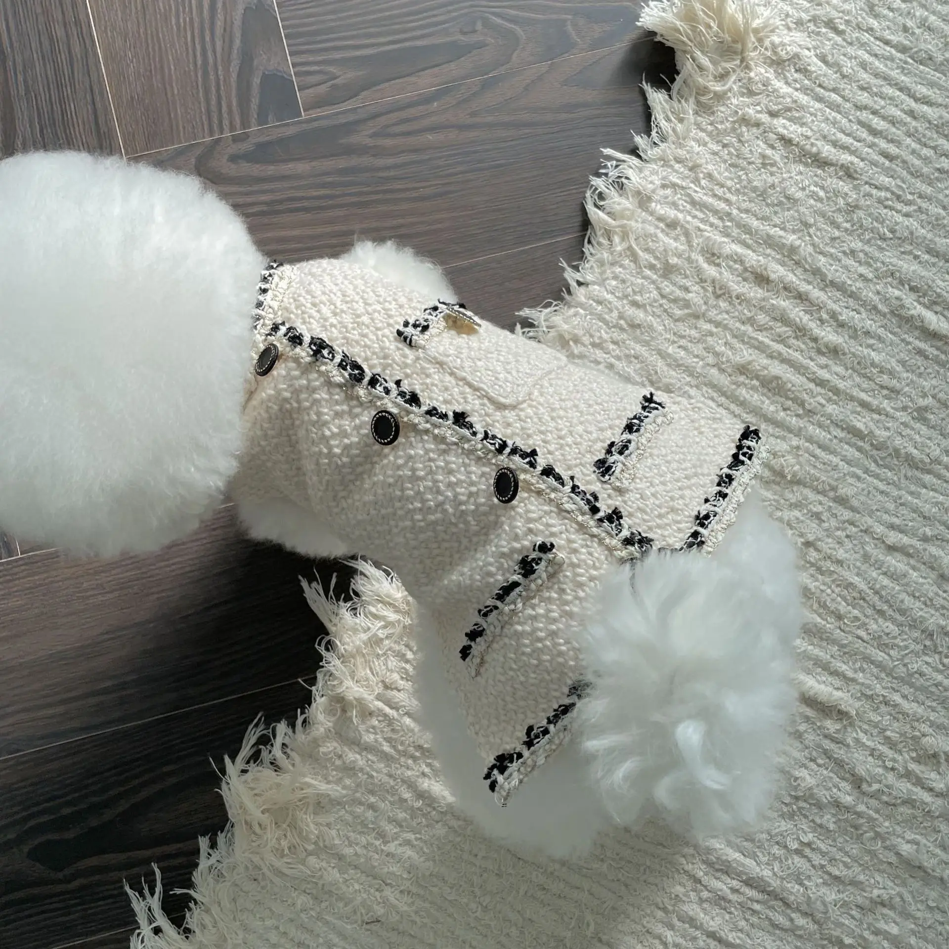 Luxury Designer Style French Bulldog Teddy Schnauzer Puppy Dog Dress Korean Pet Clothes Sexy Lady Dog Fancy Dress