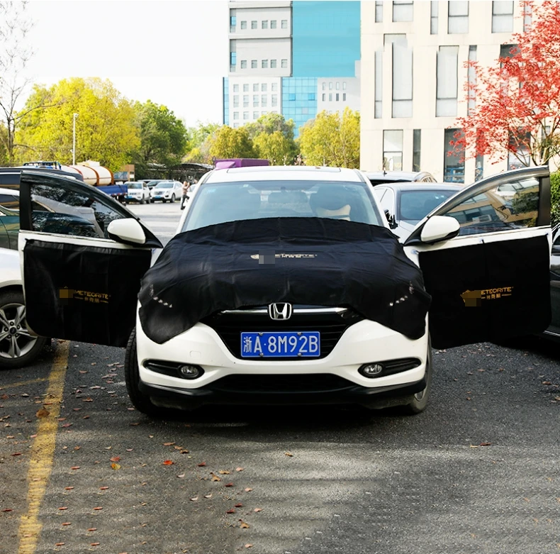 Custom any design Car repair fender pad car protective pad 3PCS washed leather anti-slip fender protective pad cloth