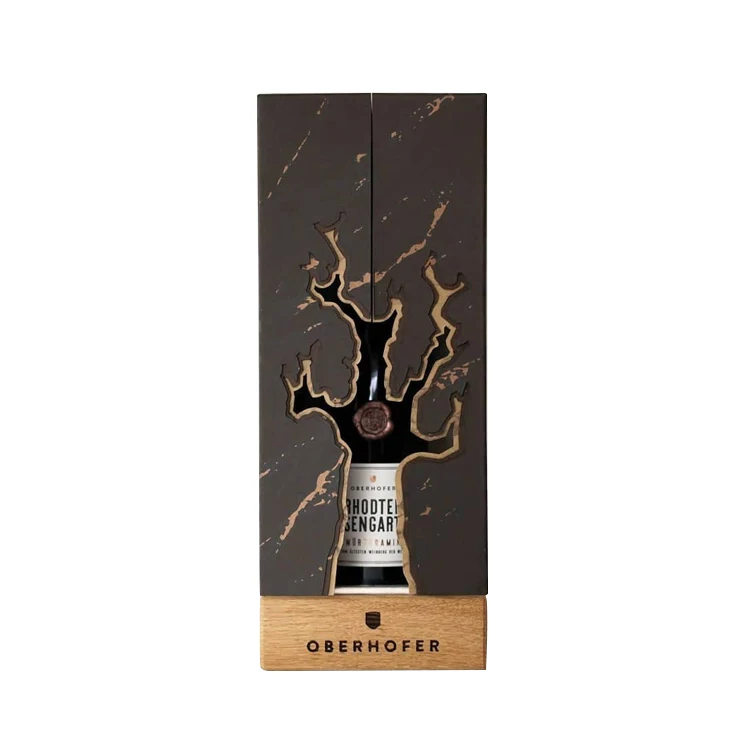Customize Logo Unique Design Double Door Magnetic Closure Premium Luxury Paper Rigid Cardboard Packaging Wine Gift Box