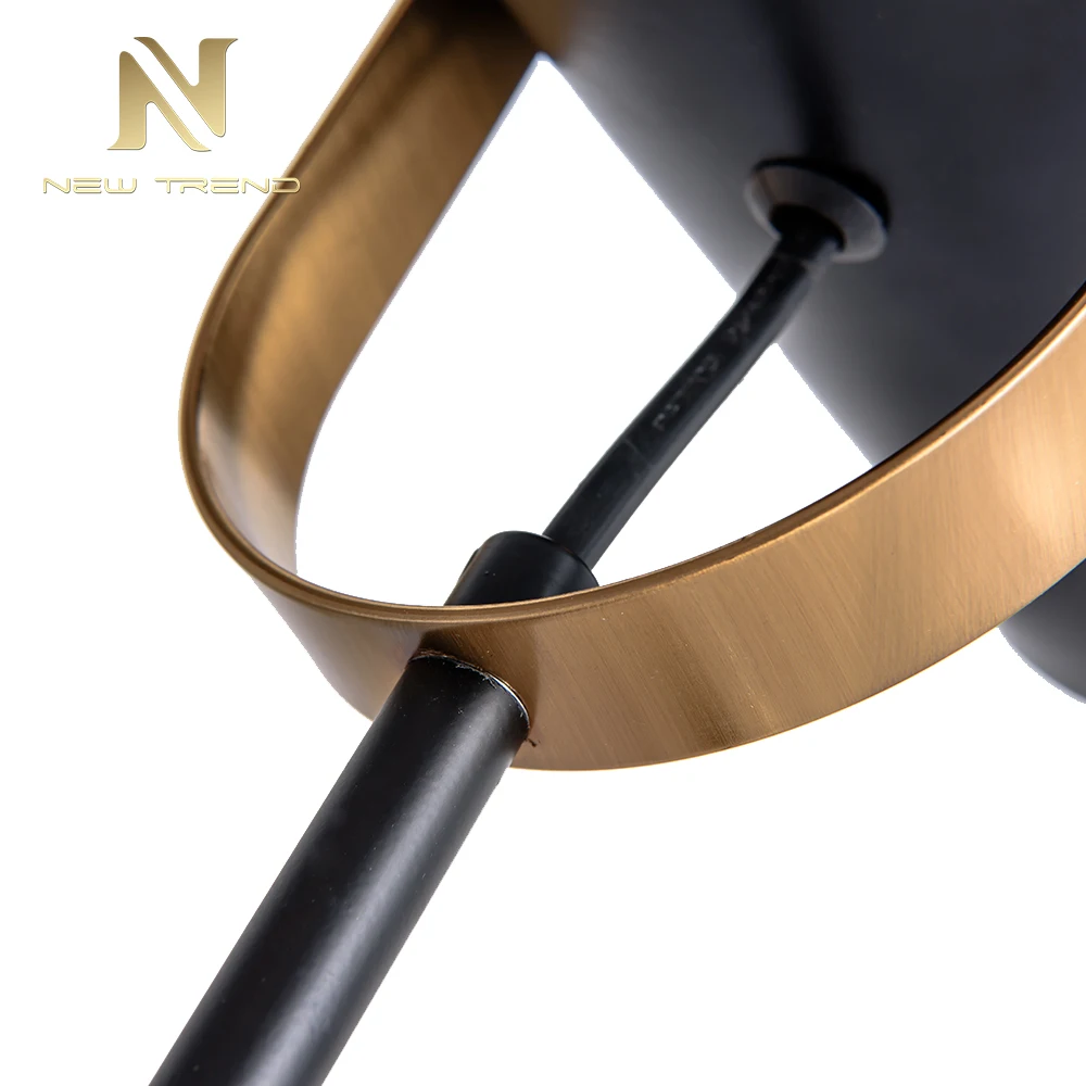 New design modern marble iron living room decoration gold black table lamp