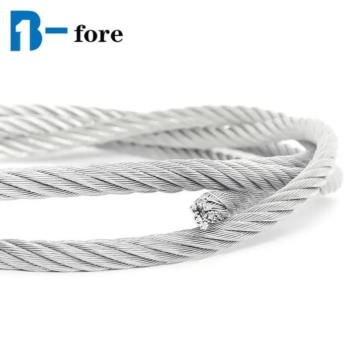 
7x19 7x7 1x19 sus 316 Stainless Steel wire rope 