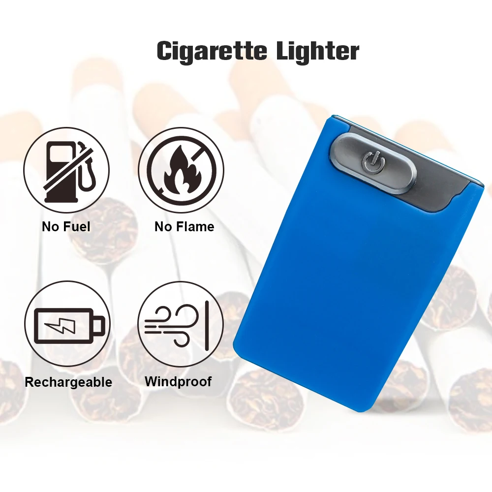 Business gifts rechargeable fancy cigarette square USB coil lighter