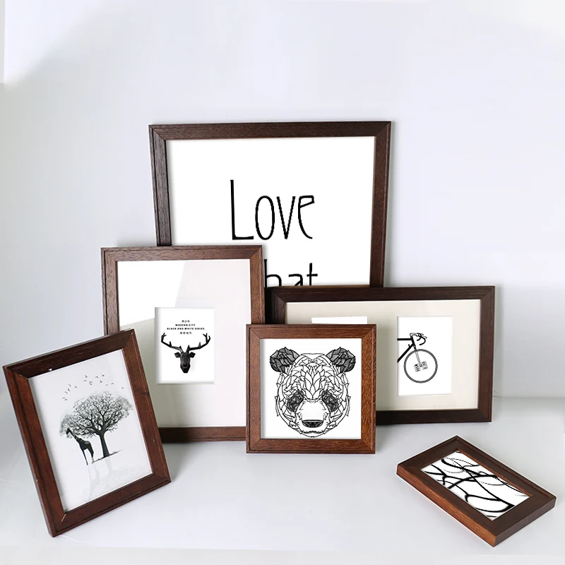A3 A4 24x36 16x20 5x7 Picture Frames 11 x 14 Black Brown Wood Frame 8x10