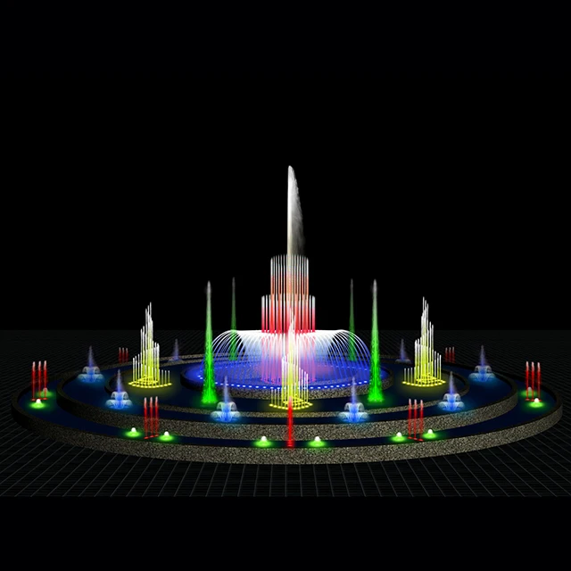 Large Outdoor Round Shape Modern Garden Design Dancing Musical Water Fountain Images