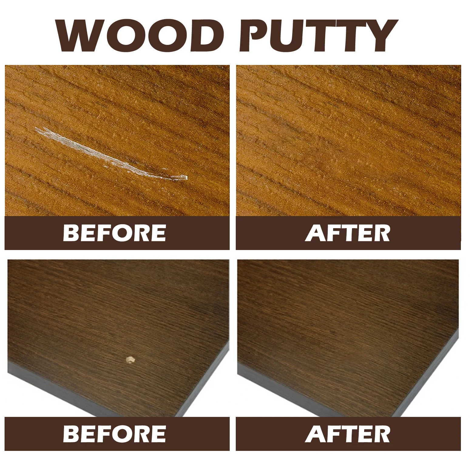 Jakehoe Wood Caulk Wood Furniture Floor Repair Paste Desk Cabinet Scratch Repair