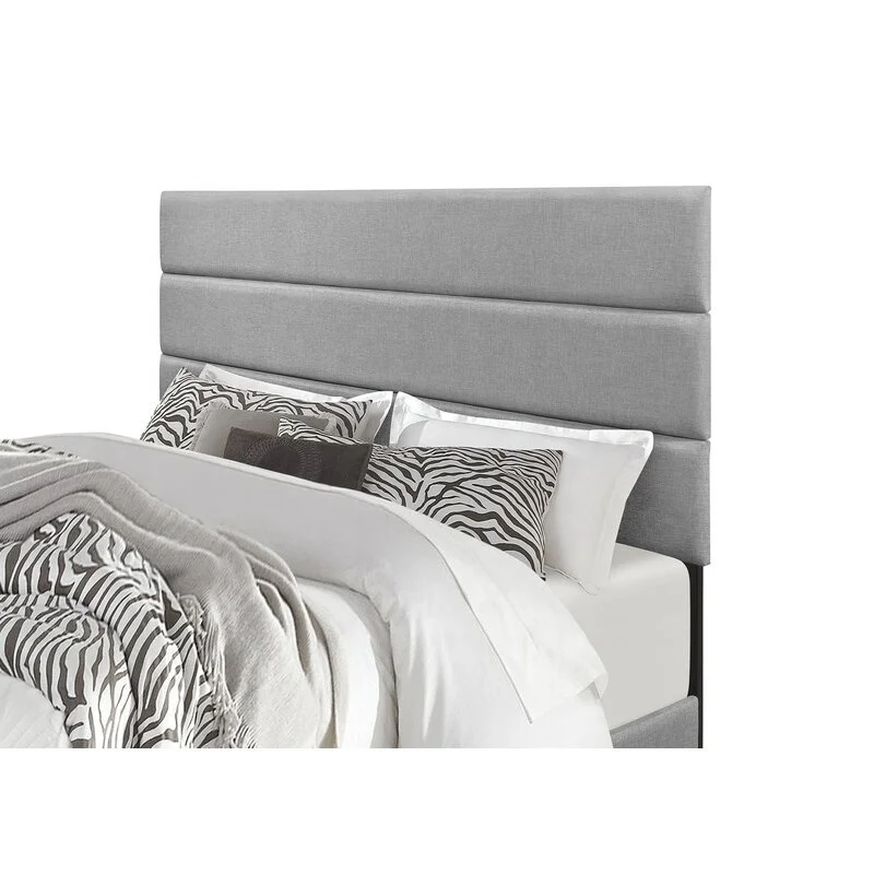 Очаровательный дизайн, Королевский размер, светло-серый, мягкая Низкопрофильная платформа с деревянными планками