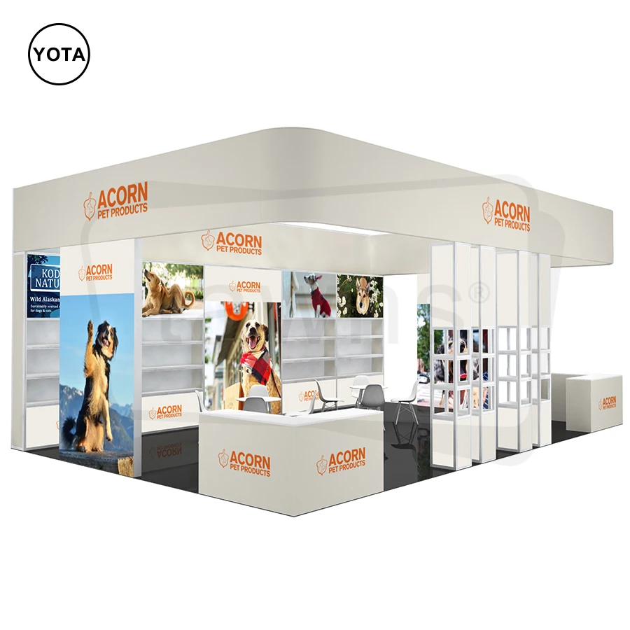 Tawns 20x30ft Modular Expo Booth Design Display Aluminium Frame Backlit Exhibition Island Exhibit Booth For Trade Shows