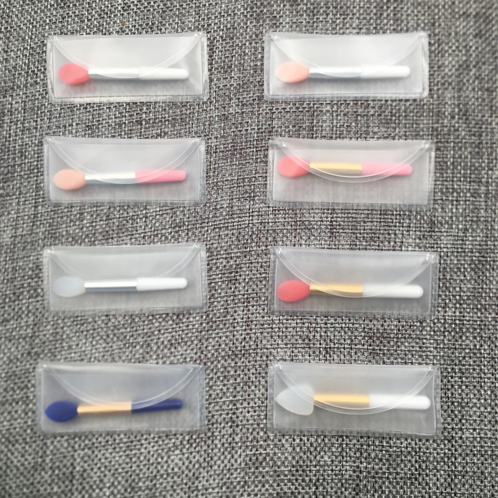 Pink Lip Brush Silicone Lipstick Lip Gloss Brushes Lip Mask Eye shadow Brush with EVA Bags