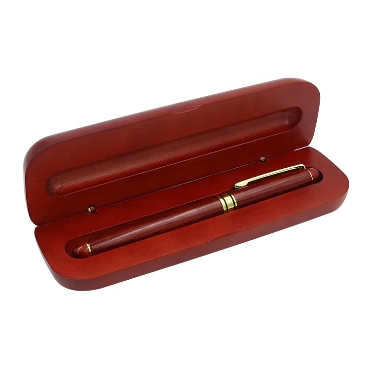 Luxury wooden fountain pen high quality natural Bamboo rose wood  gold trim fountain gift pen