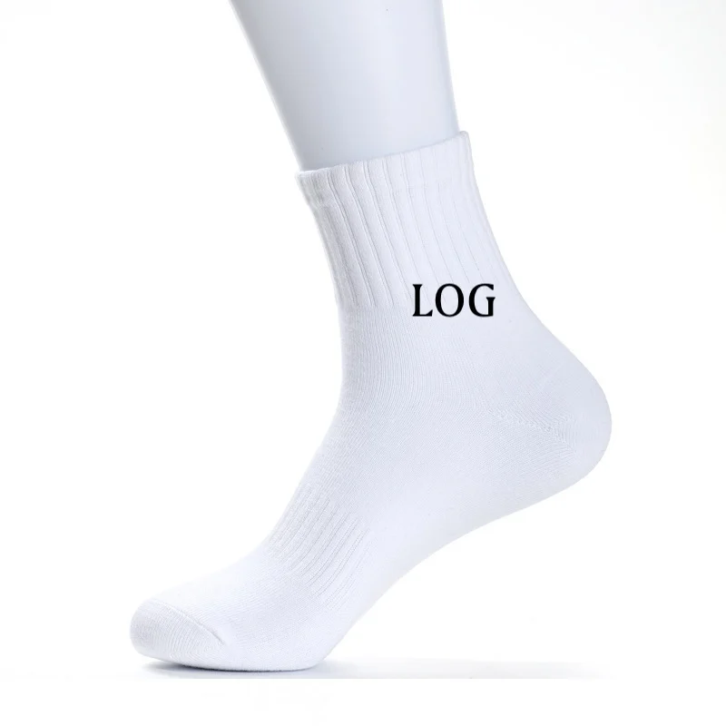 Custom Logo High Quality Man Sport Knee High Sock 3 pairs Diabetic Adult Ladies Mens Crew Men Sport Socks Cartoon Business Socks
