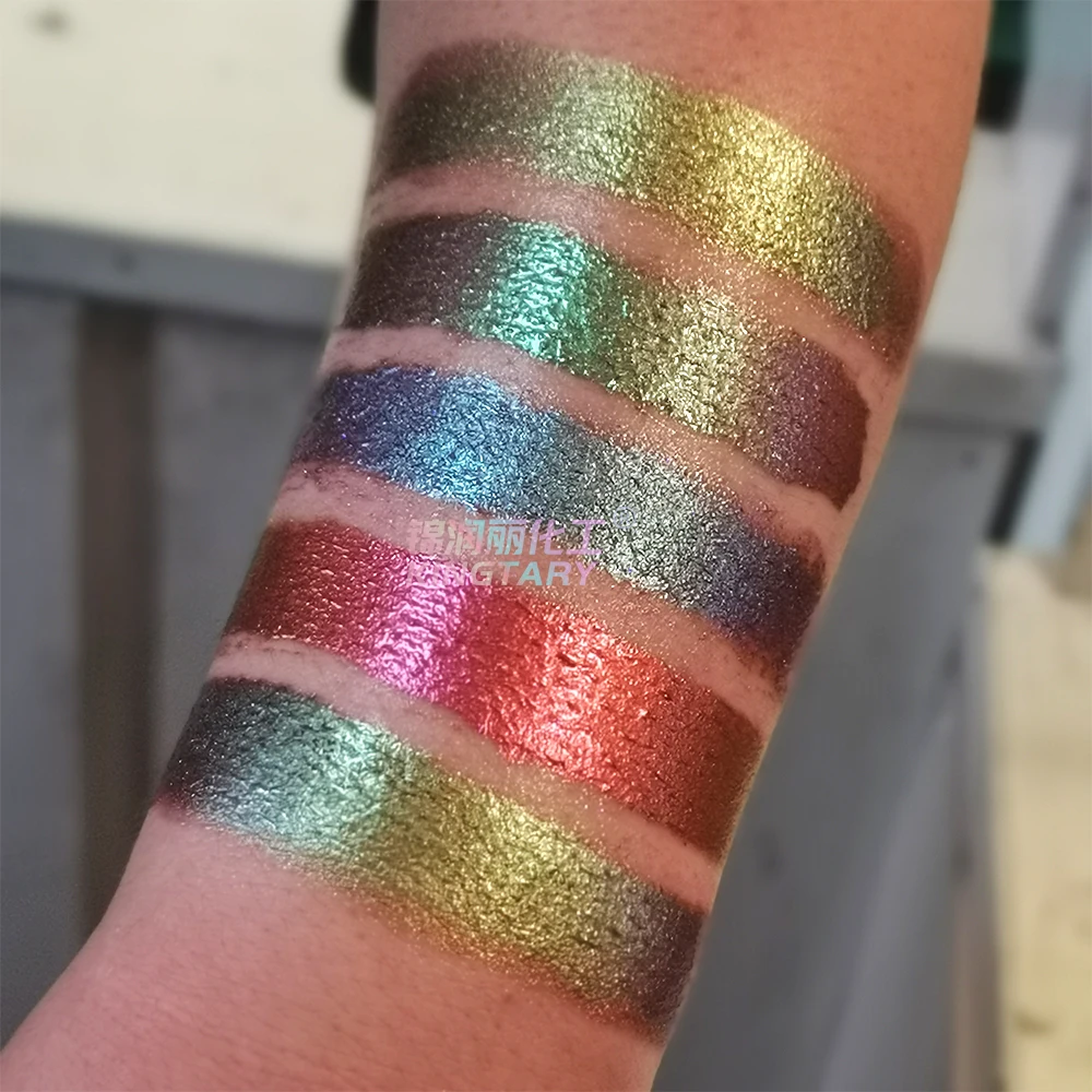 Eyeshadow Duochrome Loose Pigment Powder Cosmetic Mica Chameleon Effect Iridescent Pearl Waterproof Eye Shadow Dry Borosilicate