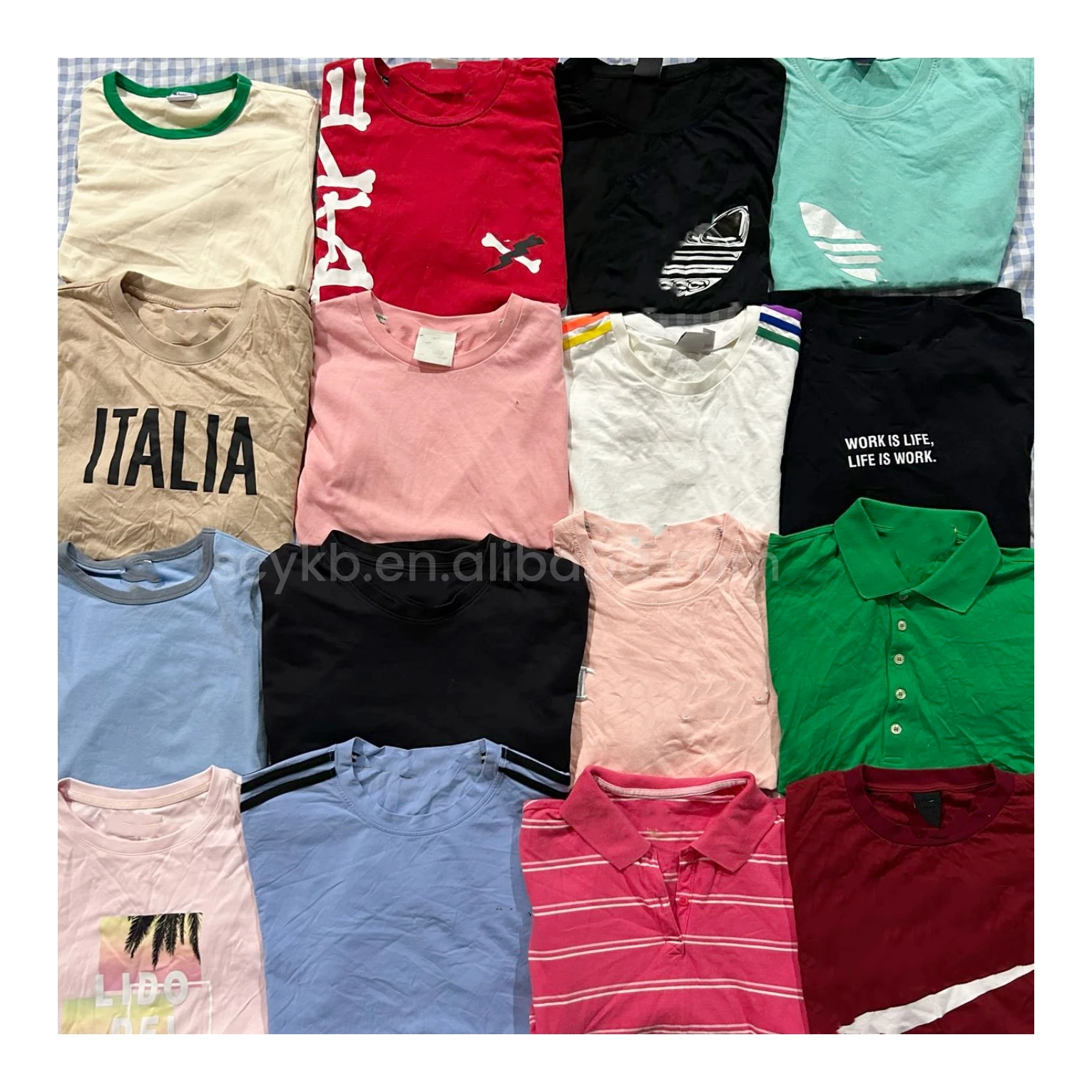 C02 high quality used brand clothes in bale second hand branded t-shirt ukay bales vintage clothing