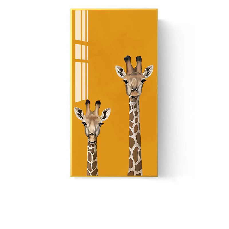 Wholesale Cute deer Crystal Porcelain Painting living room wall decora Bedside painting Decorative Picture