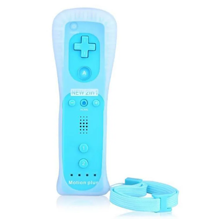 New 2 In 1 Built-in Motion Sensor Plus Wireless Remote Controller Gamepad With Silicone Case For Nintendo Wii & Wii U