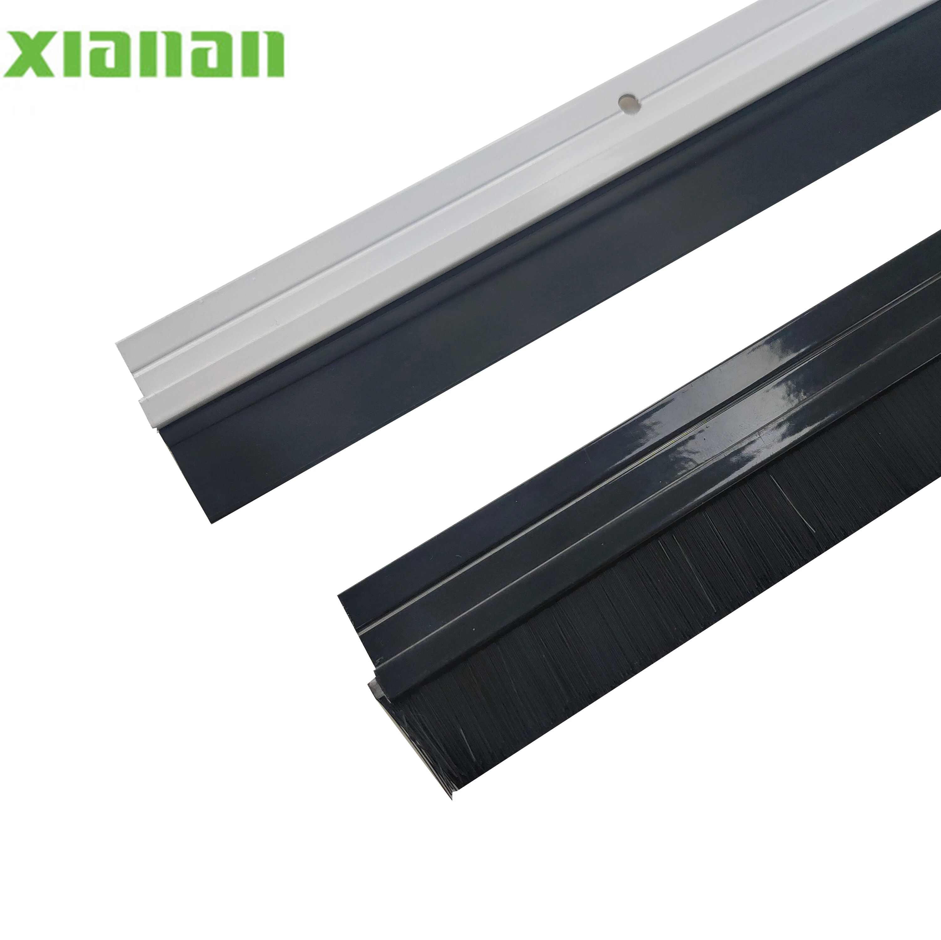 Noise Prevent Wooden Door Bottom Door Stripper Aluminium Base with Rubber strip Bottom Door Seal