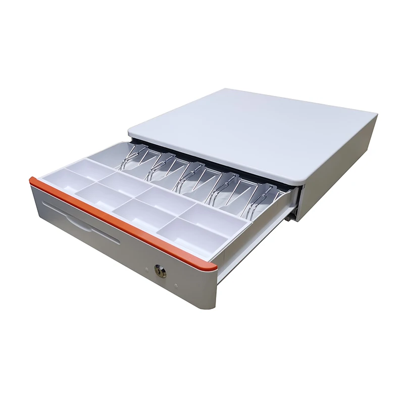 High Quality  Black orange  405mm Cash Drawer for POS Terminal with 4 Bill 5 Bill Mini Cash Drawer with Rj11