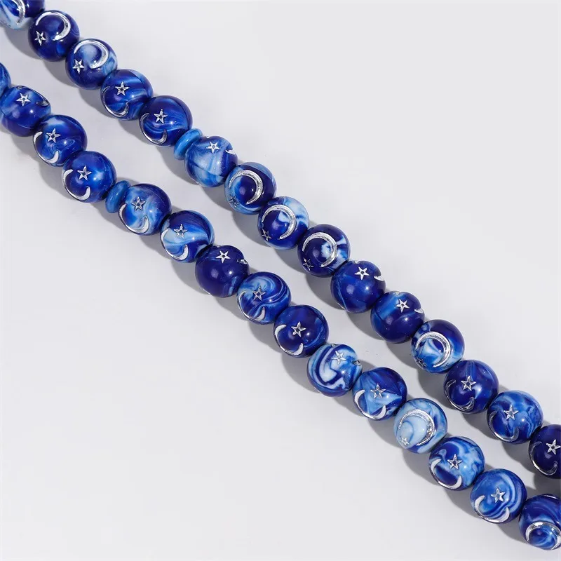 Muslim rosary New Arabic 12mm  33 laser Colored acrylic deep blue seabed Muslim  gifts    bracelet prayer supplies praise beads