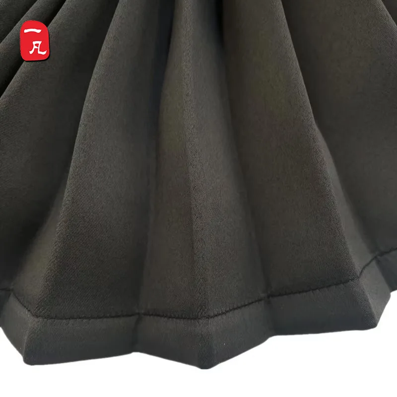 Blackout Dark Polyester Thick Shading Pleated fabric for Living Room Window Shades Balcony Curtain