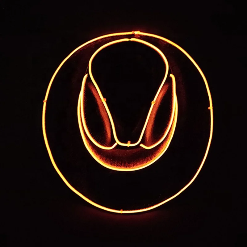 2024 western pink men costume dree up sequin jazz led light up shiny party festival christmas cowgirl cowboy hat cap
