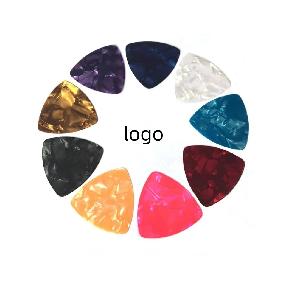 Support Custom Design Image 0.46mm 0.71mm 0.88mm 0.96mm 1.2mm 1.5mm Celluloid Material OEM Guitar Pick E-commerce Supplier