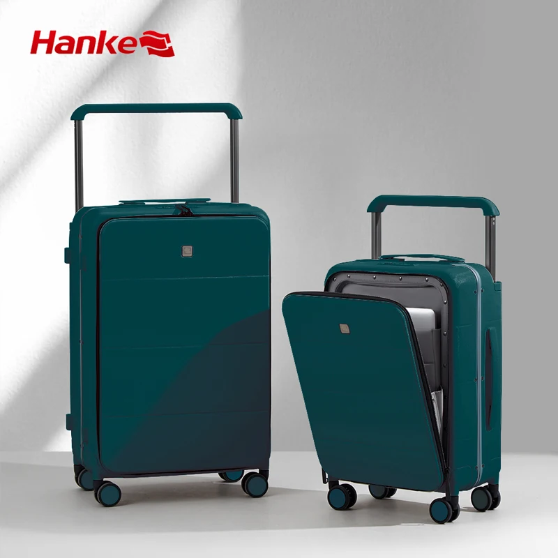 Hanke Luggage Travel Bags OEM ODM Maletas De Viaje Trolley Hard Case Hand Trolley Aluminum Business Luggage