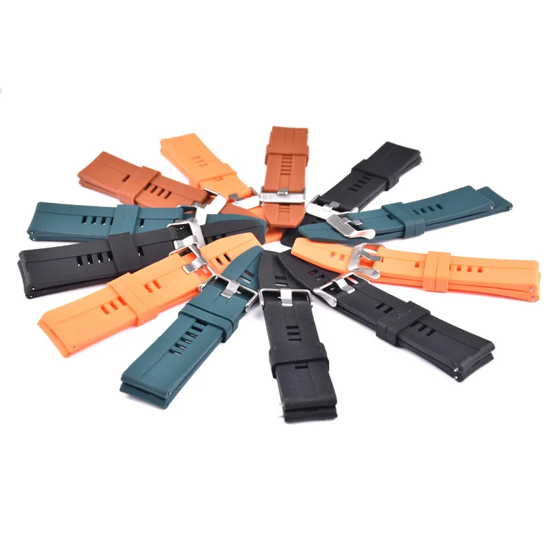 
Quick Release Watch Strap Adjustable Silicone Wristband Sport Silicone Rubber 22mm The Watch Band Is Replaceable Fashion 