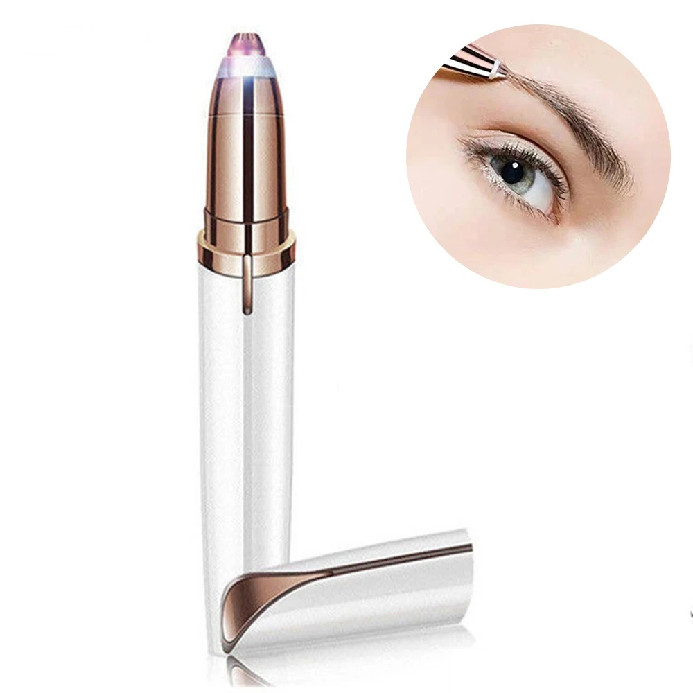 Инструмент для удаления волос на лице, безболезненный эпилятор, ручка для удаления волос, электрический триммер для бровей с аккумулятором USB