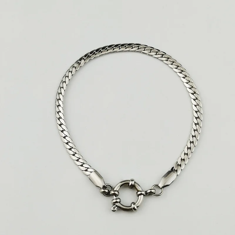 Non tarnish stainless steel gold plated paper clip chain bracelet for women